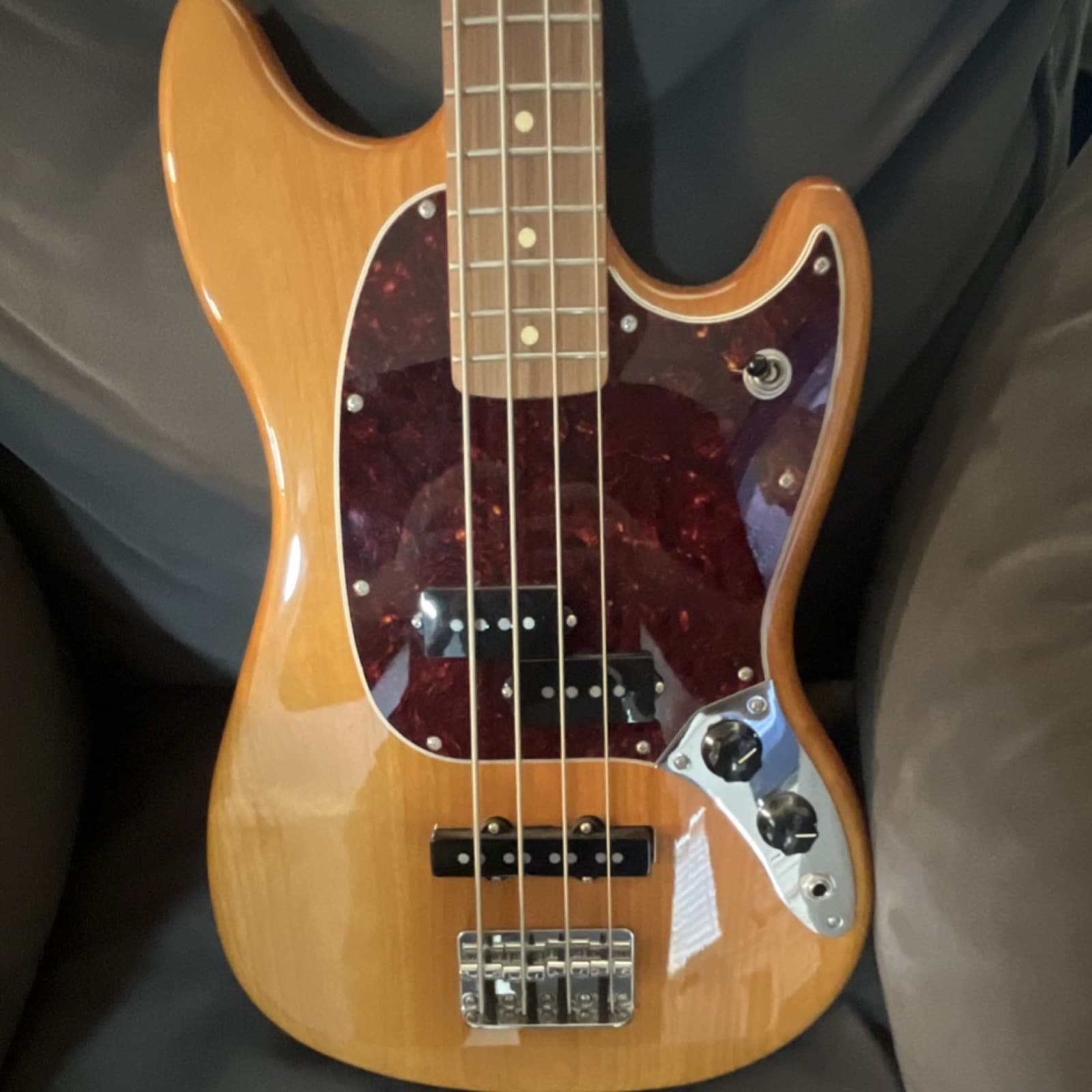 Fender Mustang Bass Electric Guitar 4 String Brown Solid Body