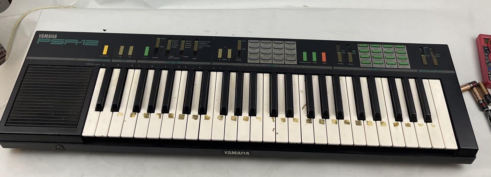 Vtg Yamaha PSR-12 80’s Synthesizer 49 Key Keyboard Electric Piano w Power Supply