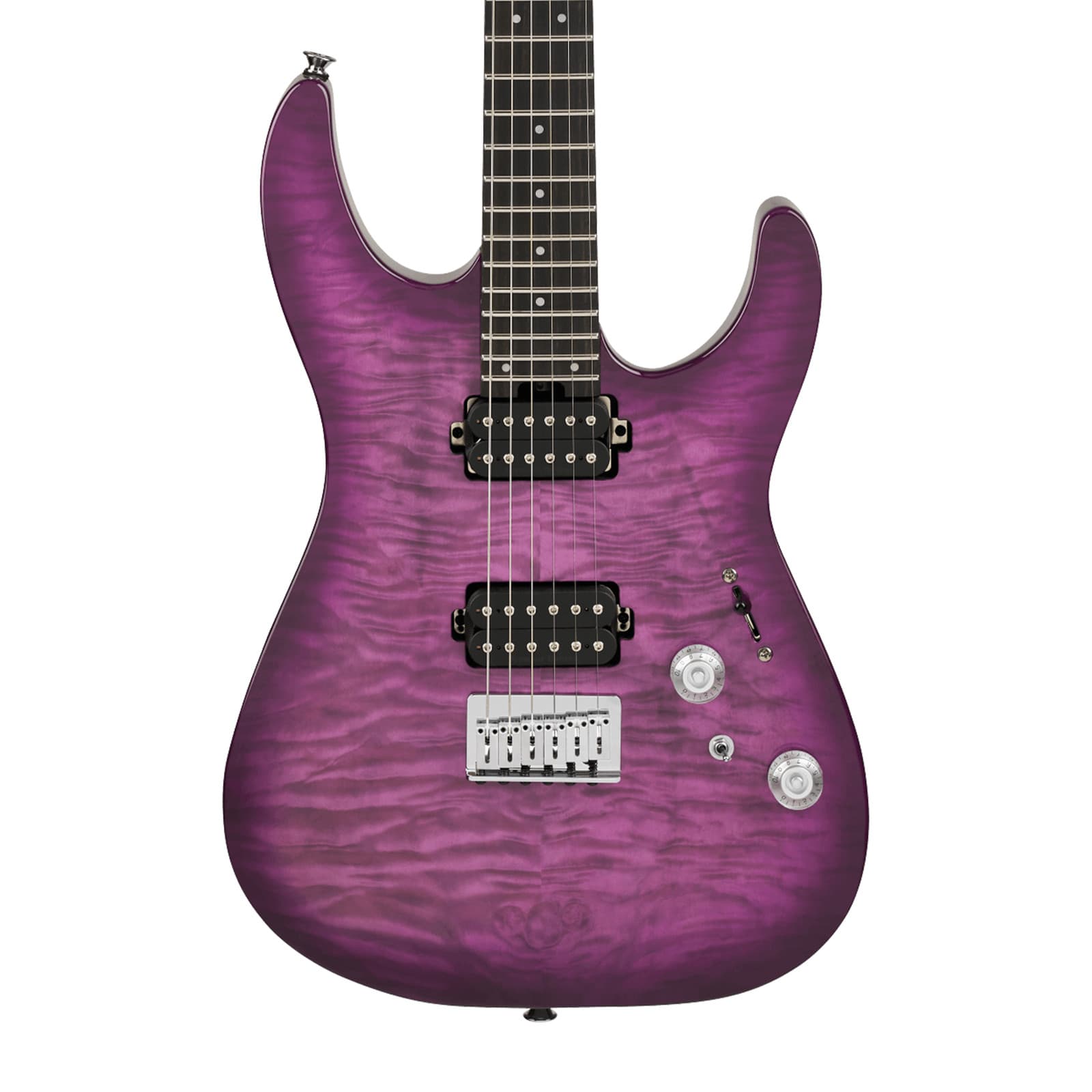 Used Charvel Pro-Mod Plus Dinky DK24 HH HT E QM Electric Guitar Violet Radiance
