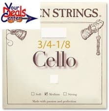 Original Larsen Cello A  String  3/4-1/8  Alloy  Wound Medium
