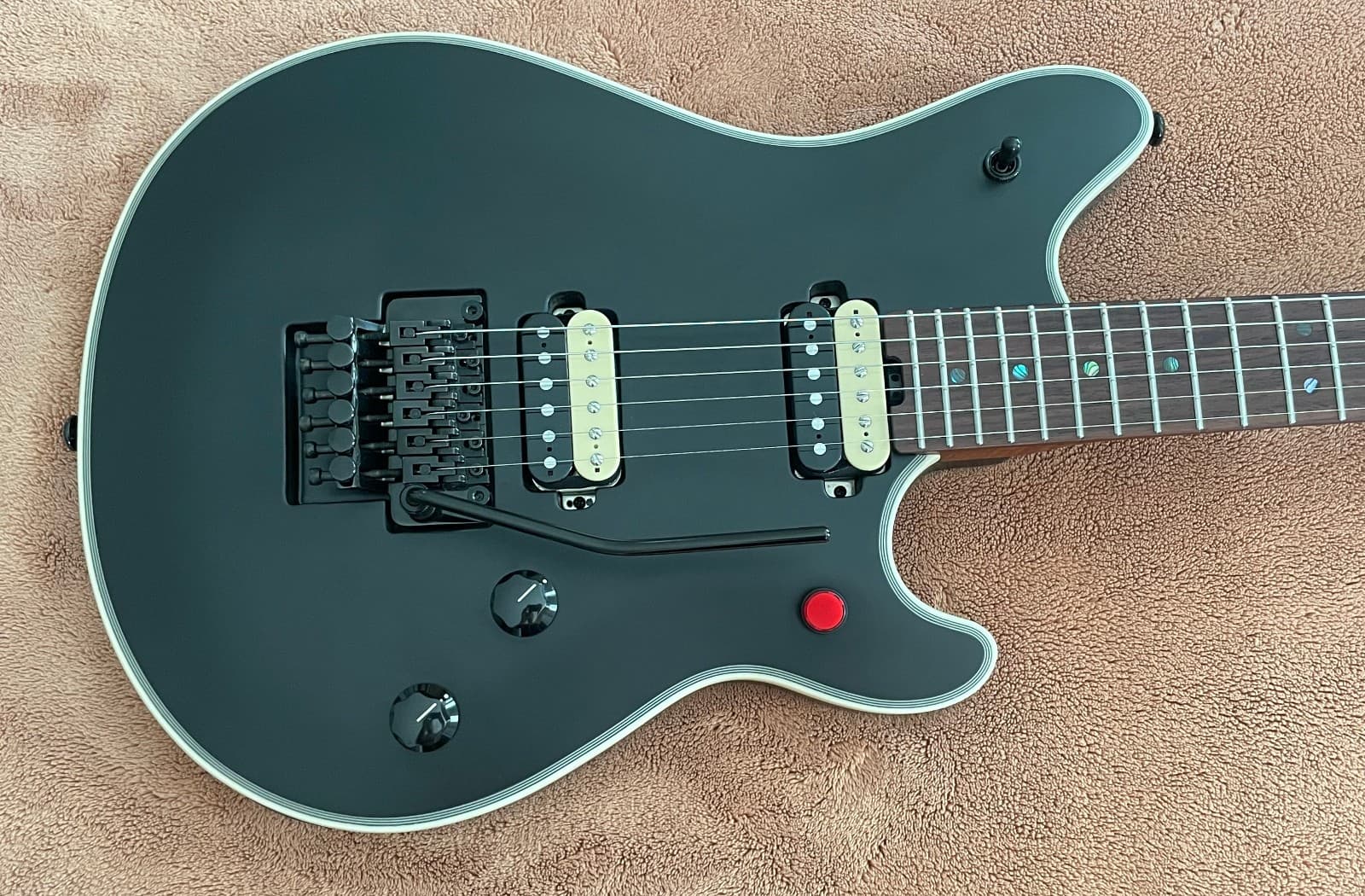 EVH Wolfgang Stealth style guitar Firefly FFMN Seymour Duncan Jazz, JB UPGRADED