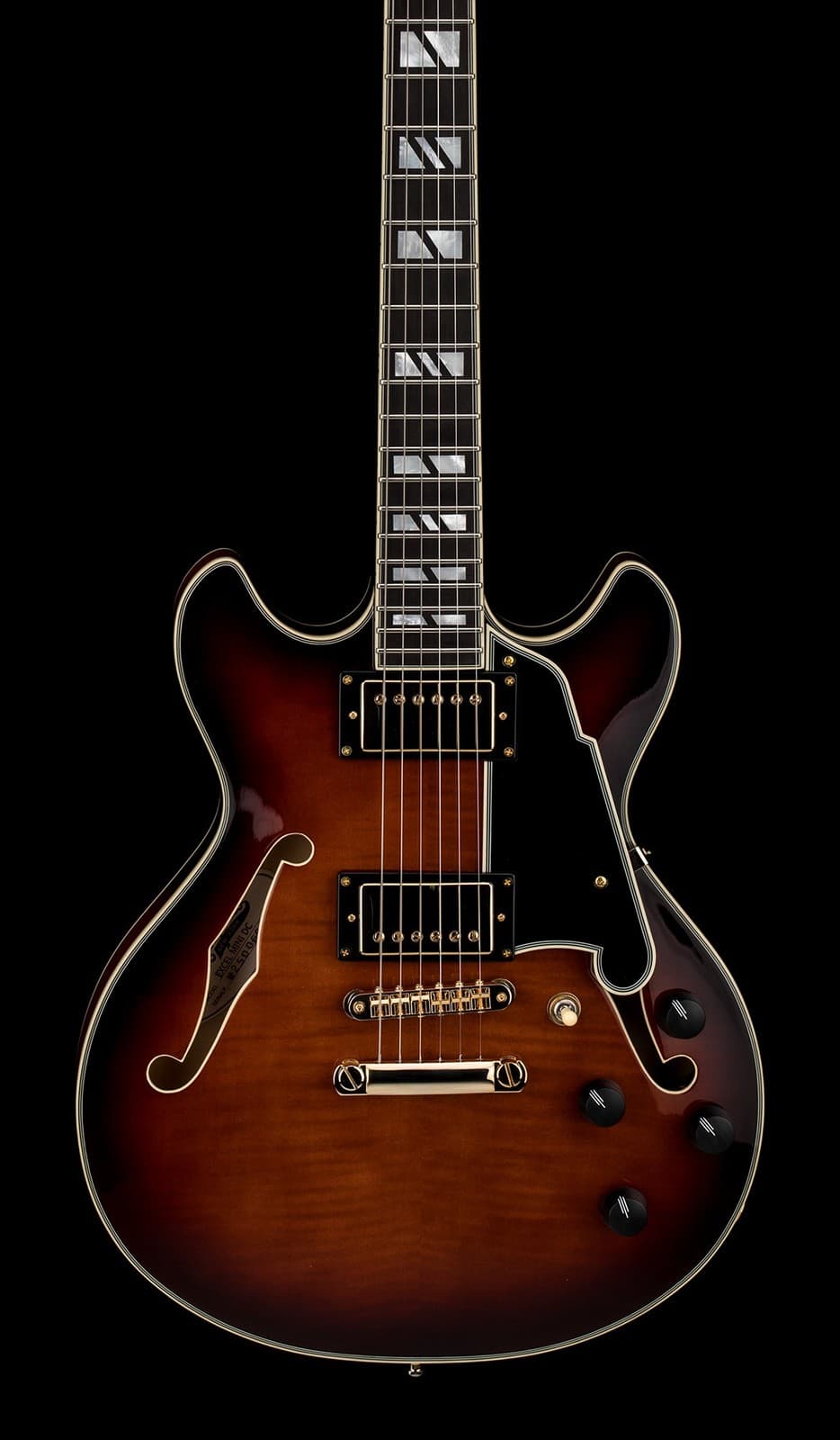 D'Angelico Excel Mini DC (2025) - Amaretto Burst #00689 with Gig Bag