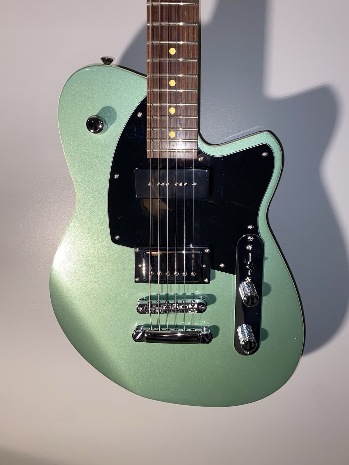 Reverend Double Agent OG Electric Guitar Metallic Alpine W/ Fender Classic Case