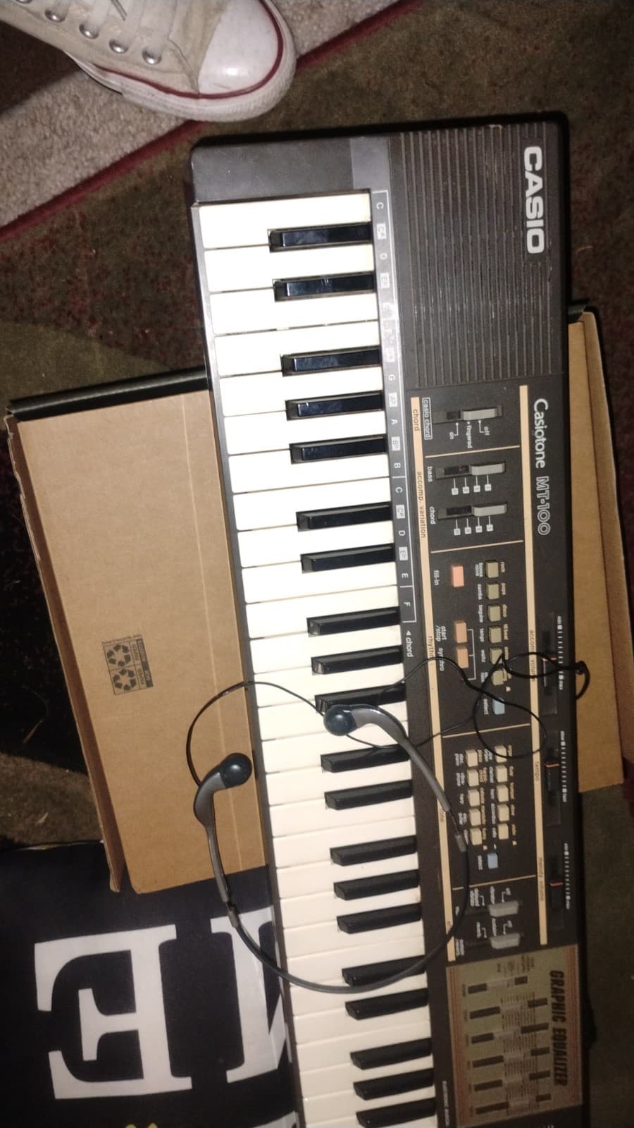 Casio m-100 Casiotone Piano Keyboard Synthesizer 80's Vintage