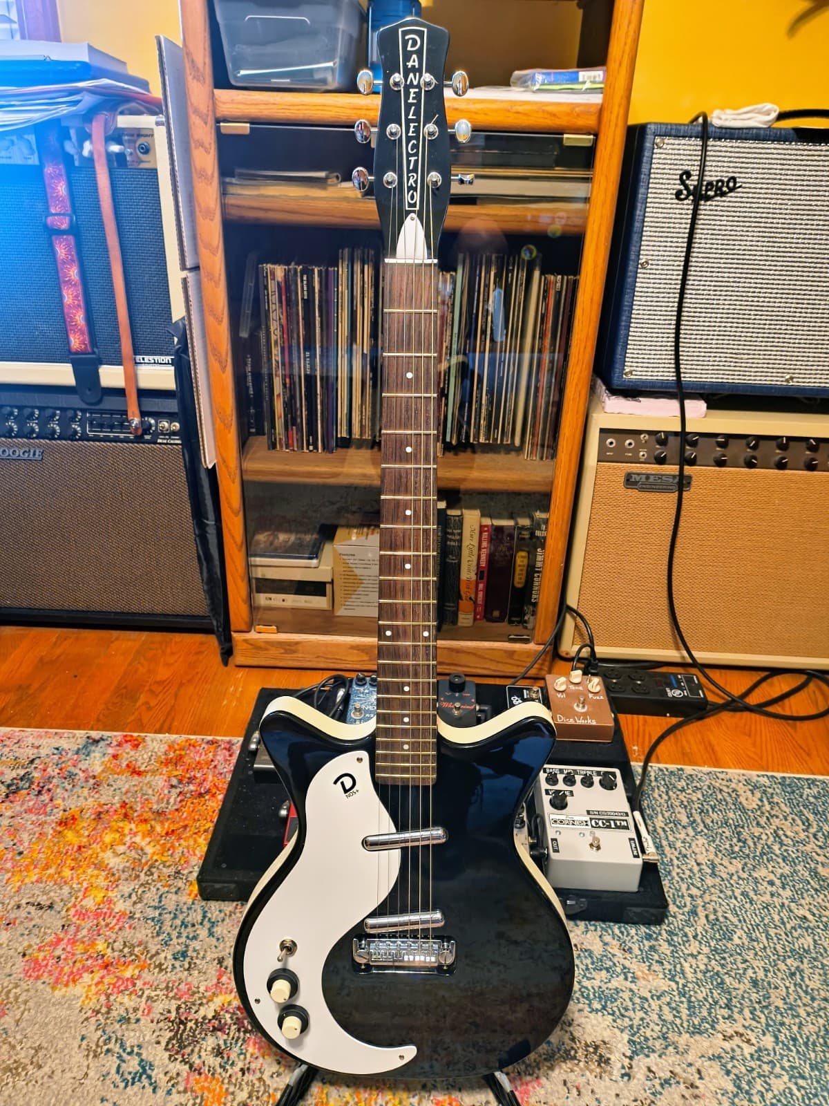 Danelectro 59 MOD New Old Stock Plus Left Handed Guitar - Black