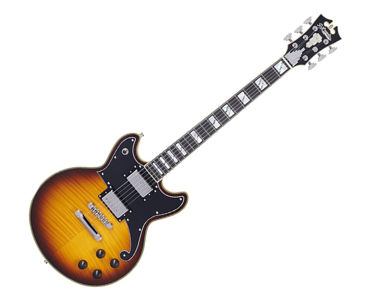 D'Angelico Deluxe Brighton Electric Guitar - Vintage Sunburst - Open Box
