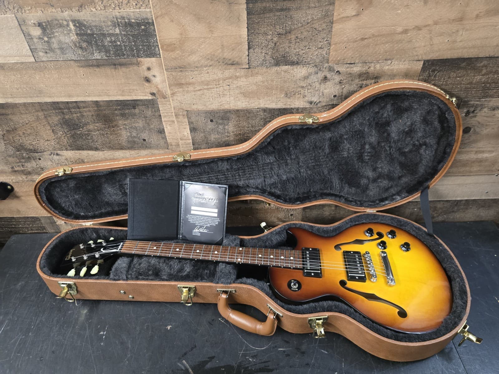 2016 Gibson ES Les Paul Semi-Hollow Vintage Sunburst W/ Ohsc. 6.2 Lb