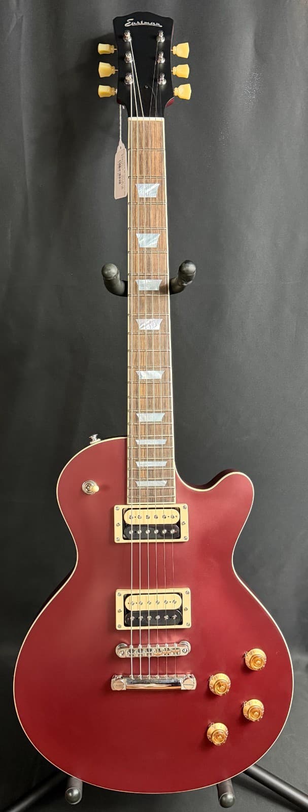 Eastman SB59/S-BR Solidbody Electric Guitar Vintage Satin Burgundy Red w/ Bag