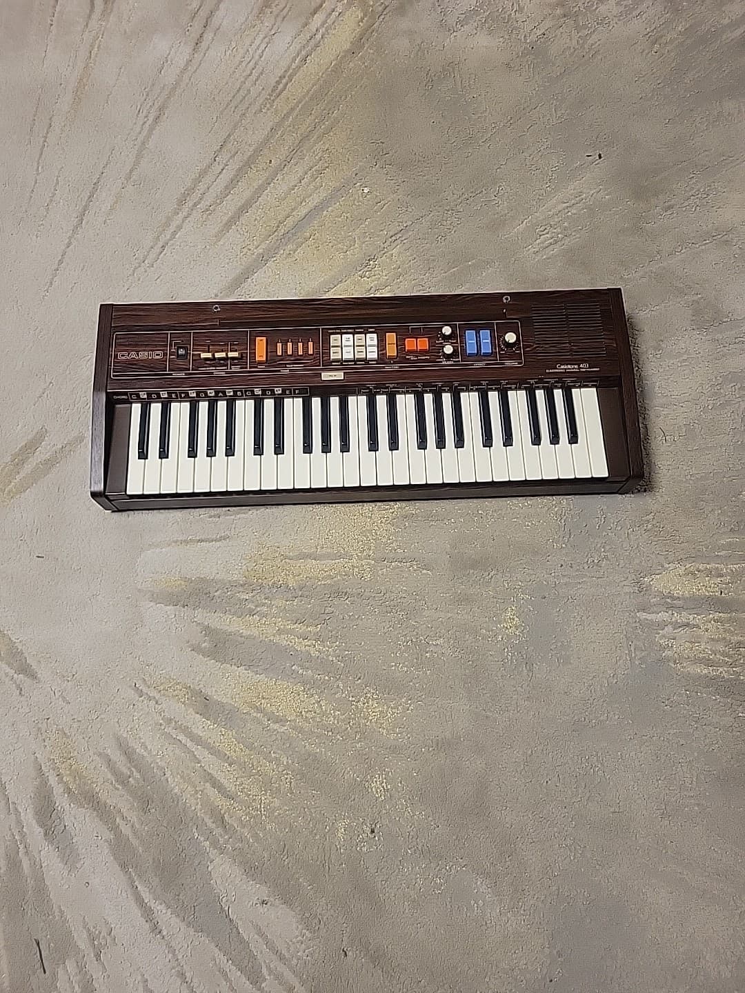 Vintage Casio Casiotone 403 Keyboard Synthesizer Synth Piano Analog 1980's Drum