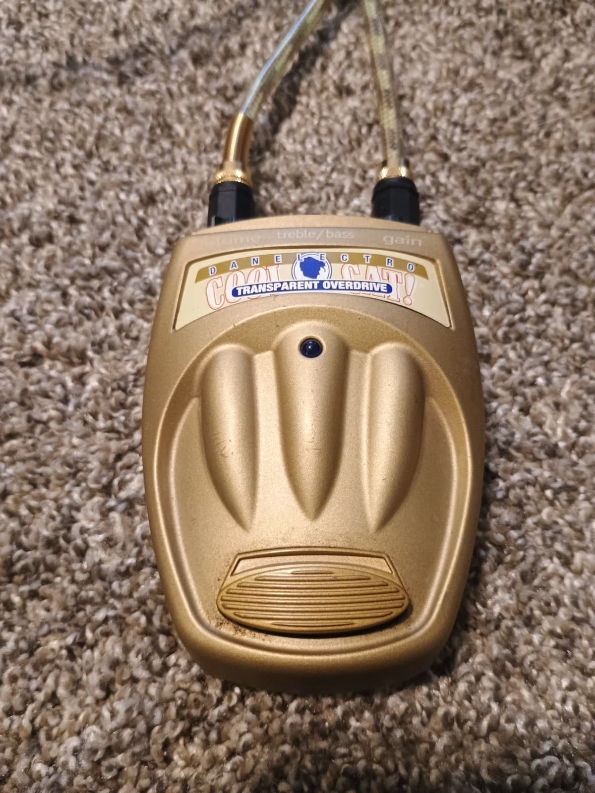 Danelectro Overdrive Guitar Effect Pedal Transparent Cool Cat