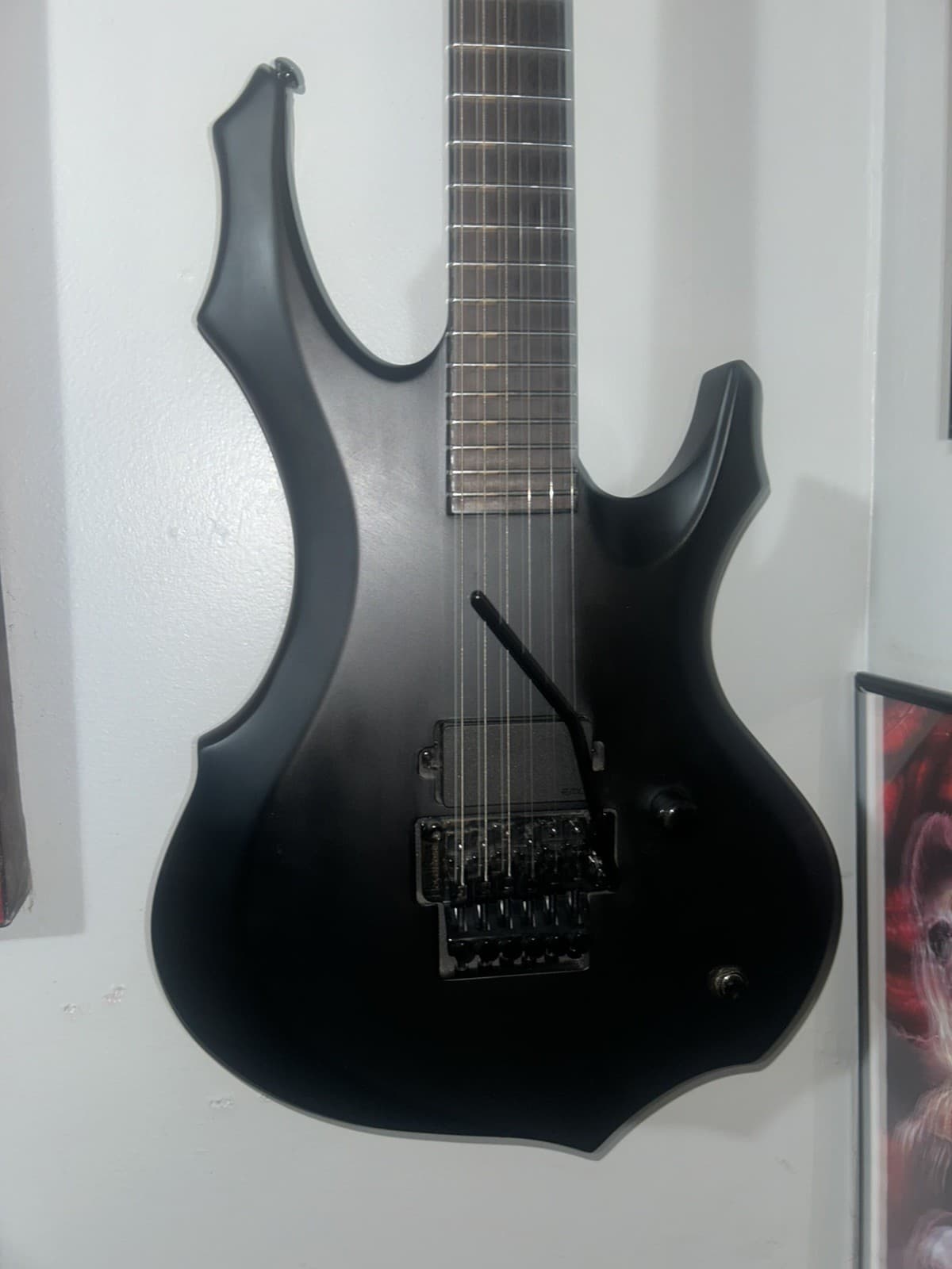 ESP LTD EC F Black Metal Satin Black With PRS soft shell case.