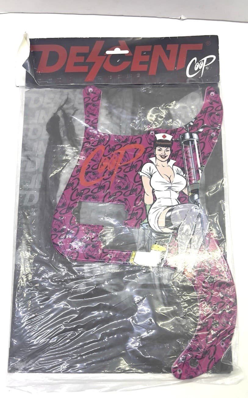 Descent COOP Fender Guitar Precision P- Bass Collectible Pickguard Naughty Nurse