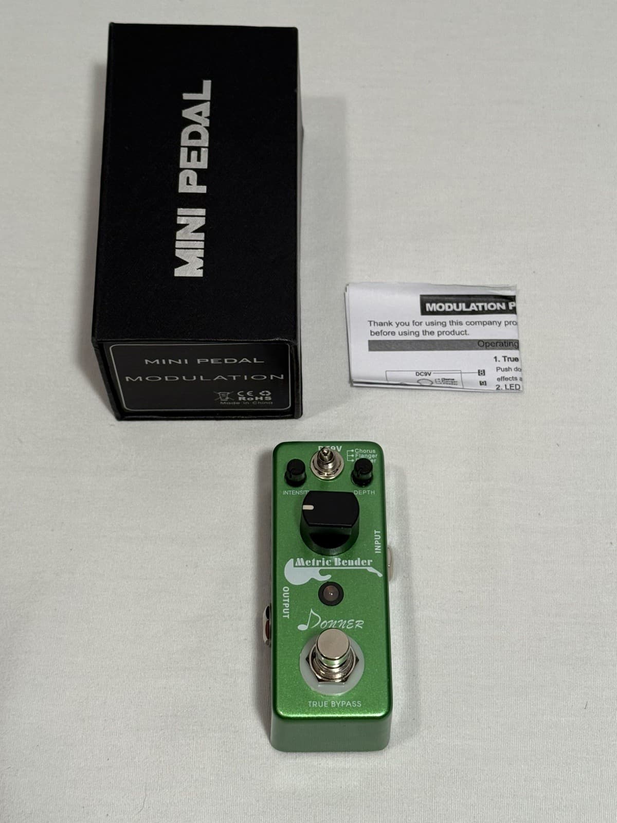 Donner Metric Bender 3-Mode Chorus Flanger Phaser Modulation Guitar Effects