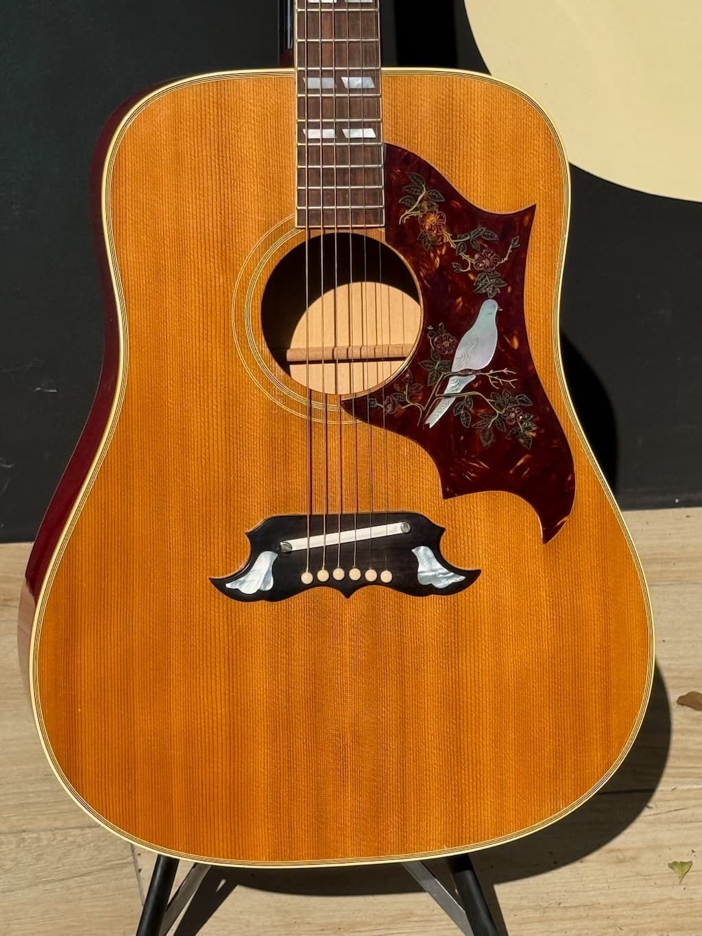 1970 Gibson Dove a wonderful example w/a Blonde Top & Quilty Maple back & sides.