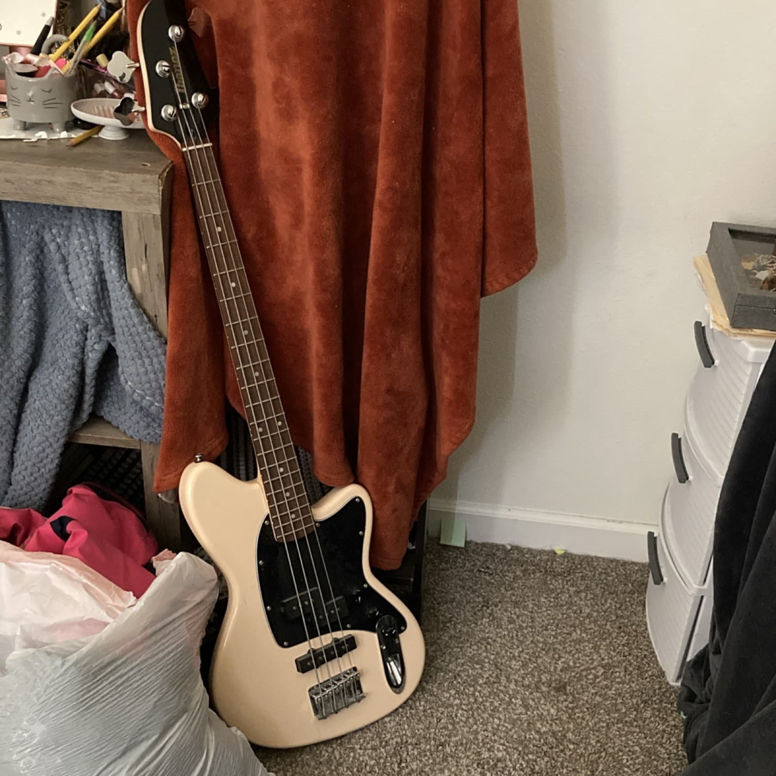 Ibanez Talman Electric Bass Guitar 4-String Solid Body Beige Right-Handed