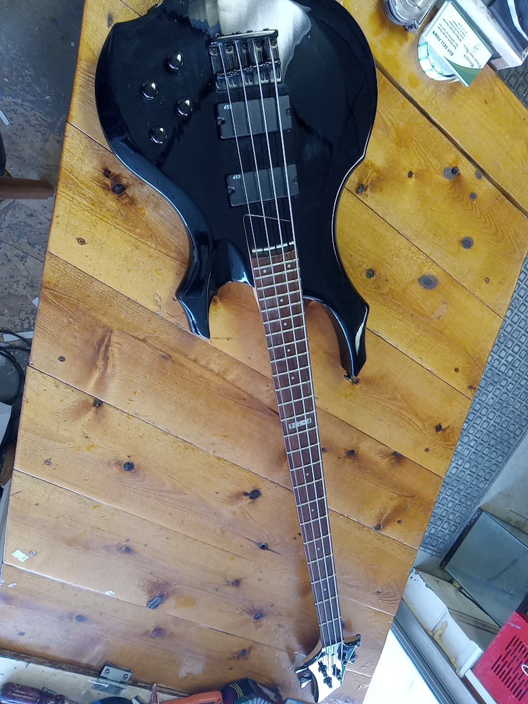 ESP LTD F-104 4 string bass guitar Used Tested Working