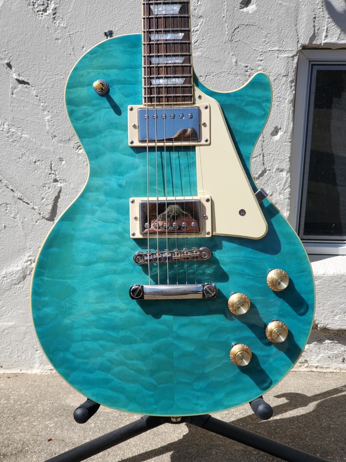 Epiphone Les Paul Standard 60s Quilt Top 2024 Transparent Turquoise - READ
