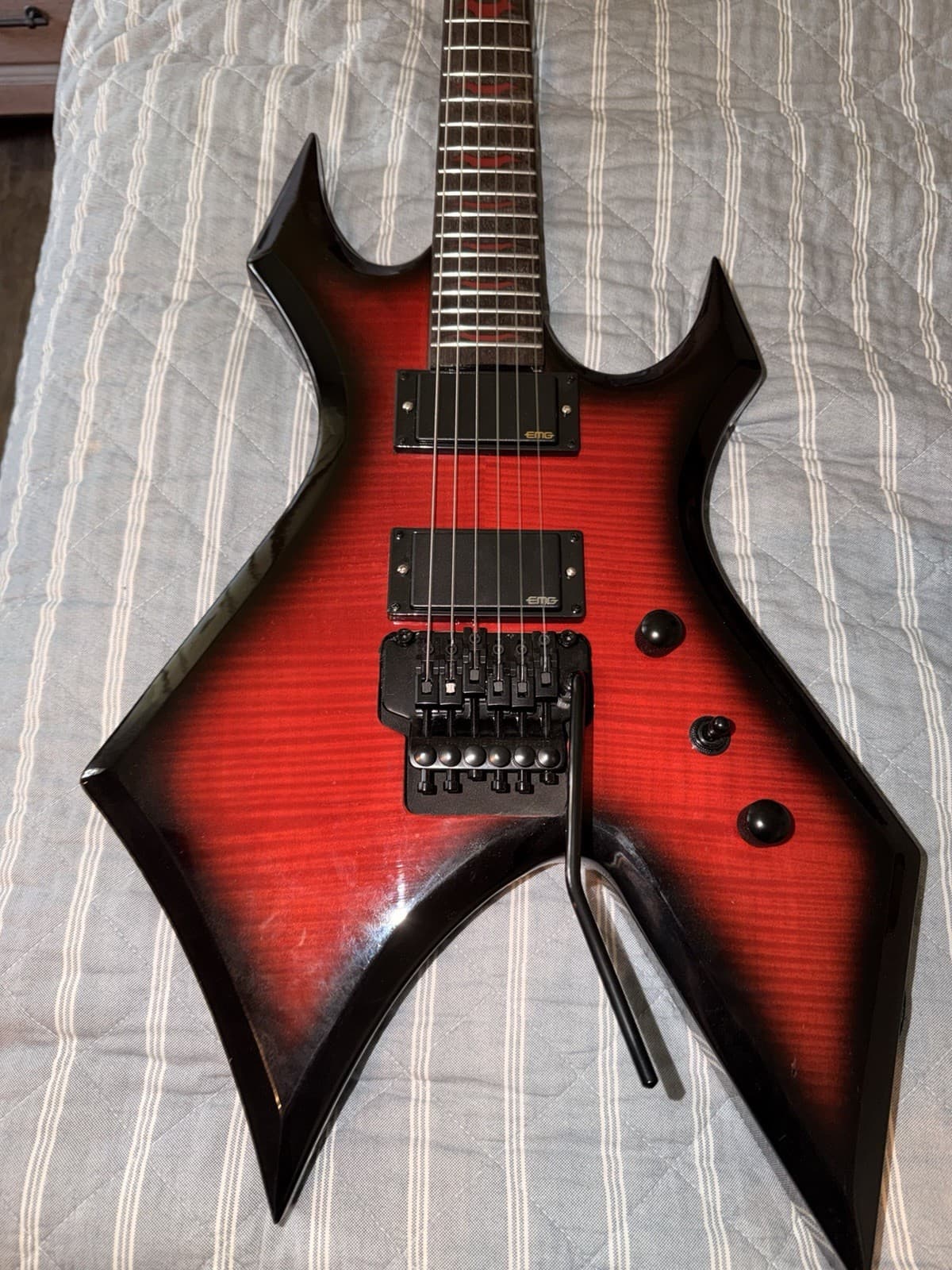 BC Rich Warlock Style Solid Body Electric Guitar Red 6 String