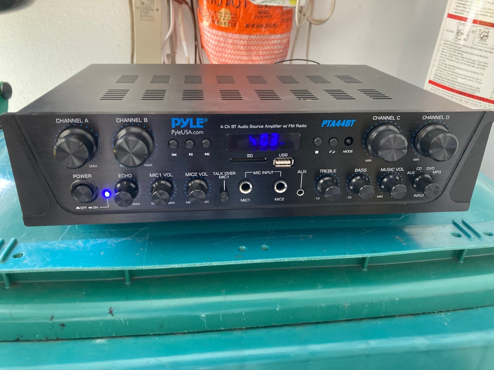 Donner MAMP5 Bluetooth HiFi Power Amplifier Receiver 440W 4 Channel Audio Amp