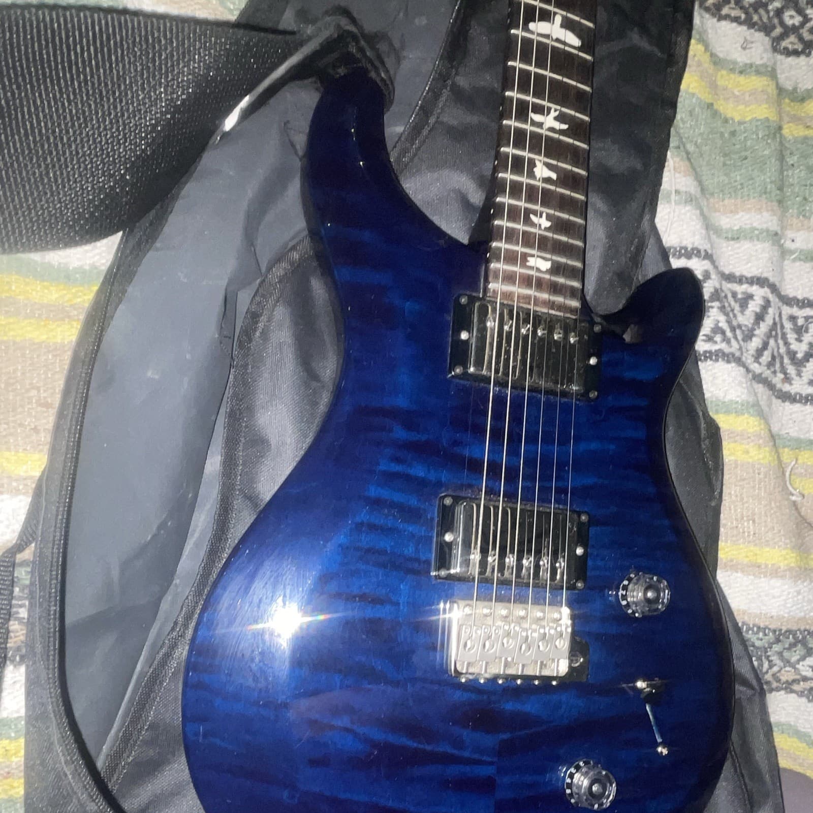 PRS Custom 22 whale Blue Solid Body 6-String Electric Guitar w/ Gig Bag