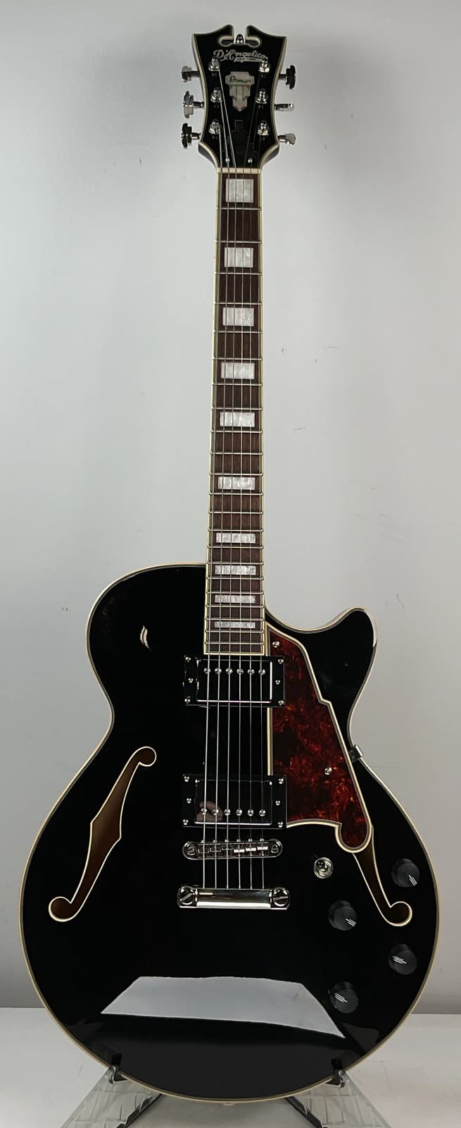 D'Angelico Premier SS Semi-hollow Electric Guitar β Solid Black