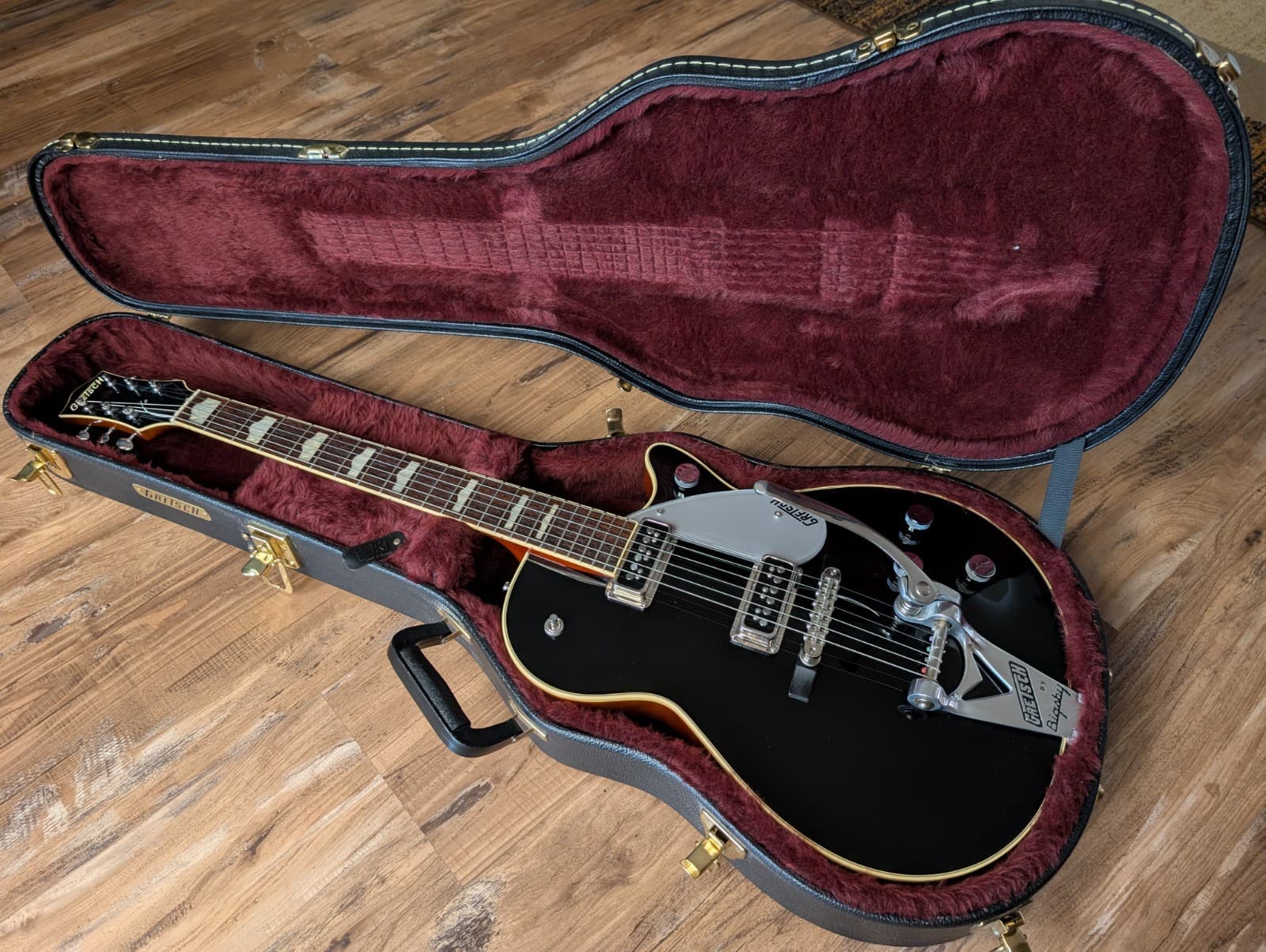 2007 Gretsch G6128T Duo Jet Electric Guitar Black Excellent TV Jones OHSC Japan