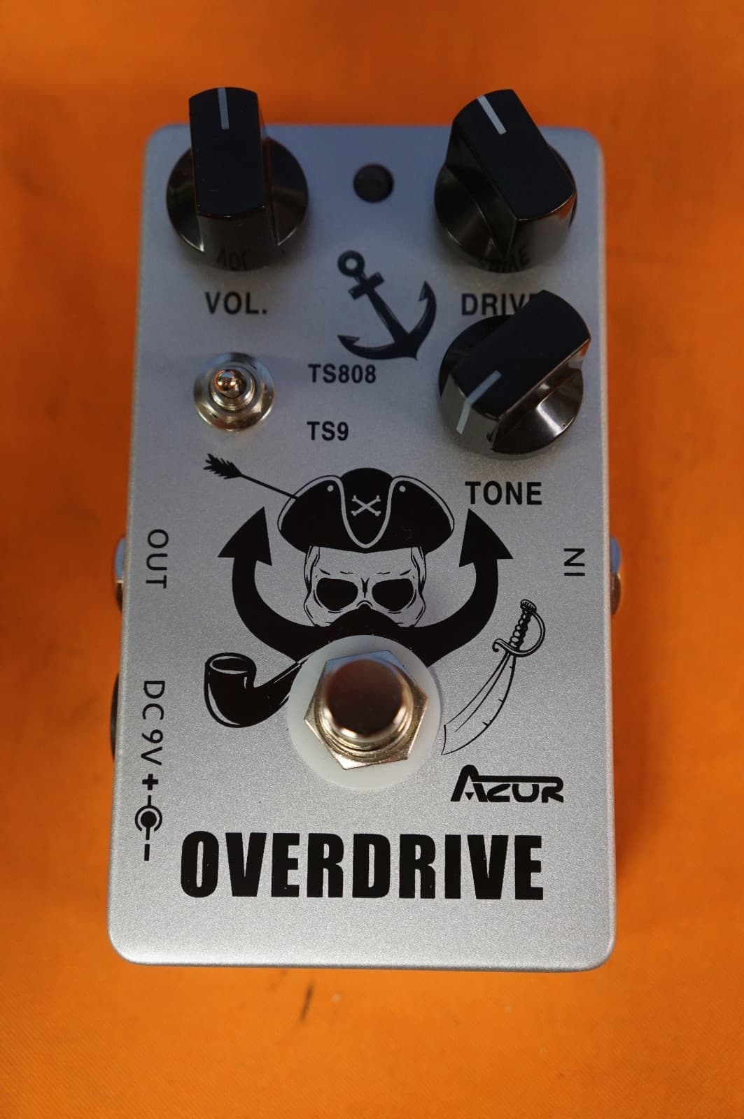 Azor Overdrive Captain Silver Pedal Guitar Effect Pedal Tube Screamer