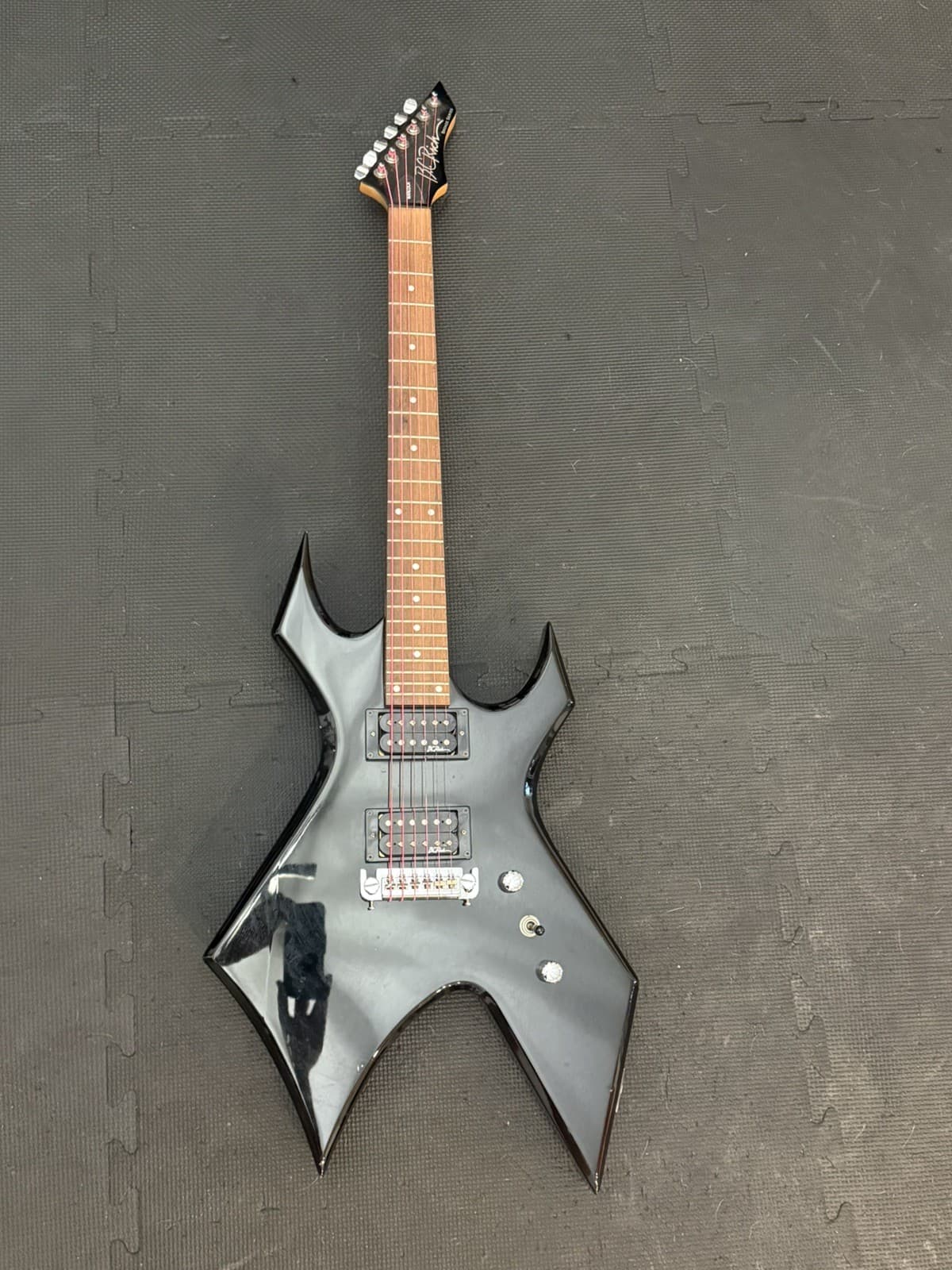 Custom Black BC Rich Warlock Electric Guitar Solid Body HH Pickups Fast Shipping
