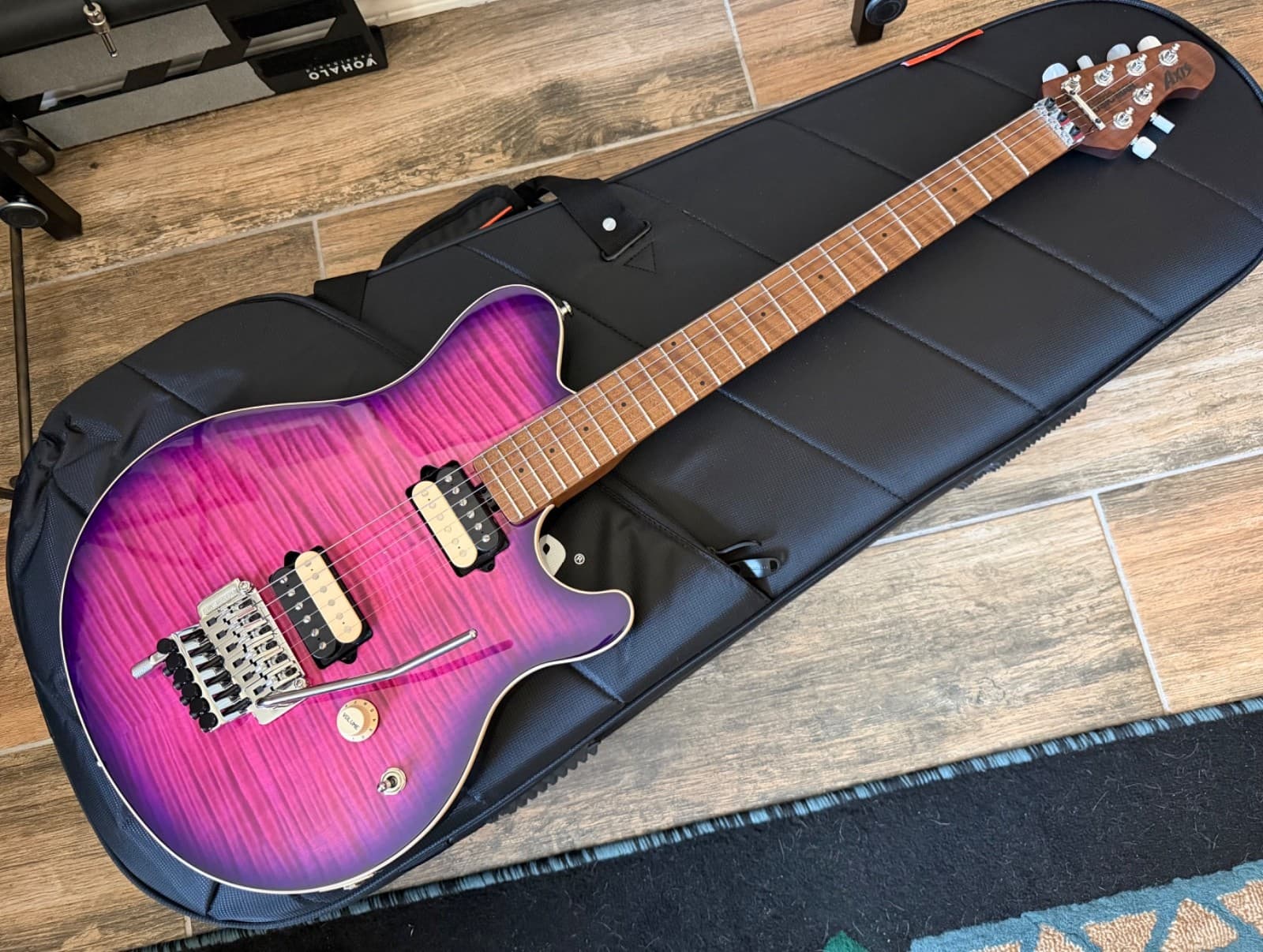 2026 Ernie Ball Music Man Axis, Olallieberry Flame Top, Roasted Neck FREE SHIP