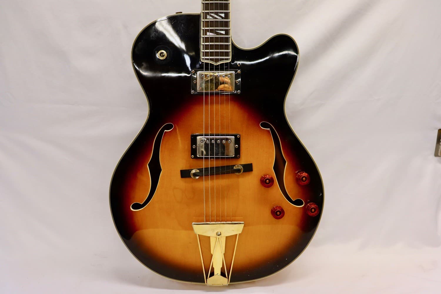 Washburn J-6 Hollowbody Jazz Guitar Tobacco Sunburst w/Case 17" Archtop
