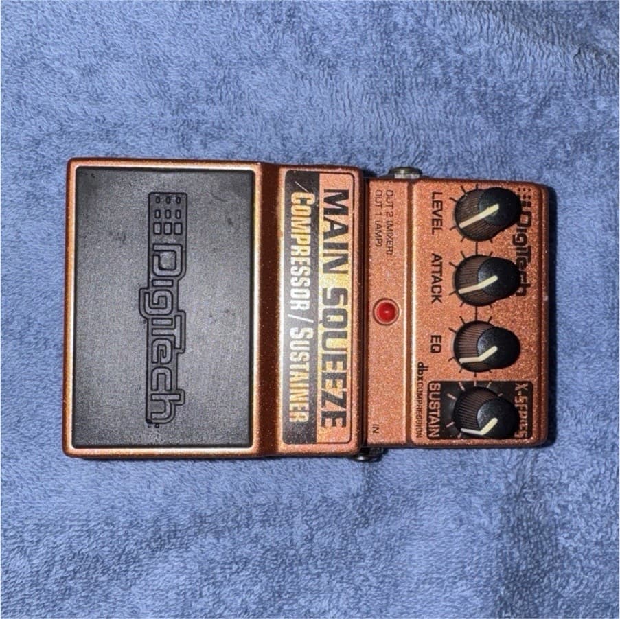 DigiTech Main Squeeze Compressor Sustainer Pedal for Electric Guitar