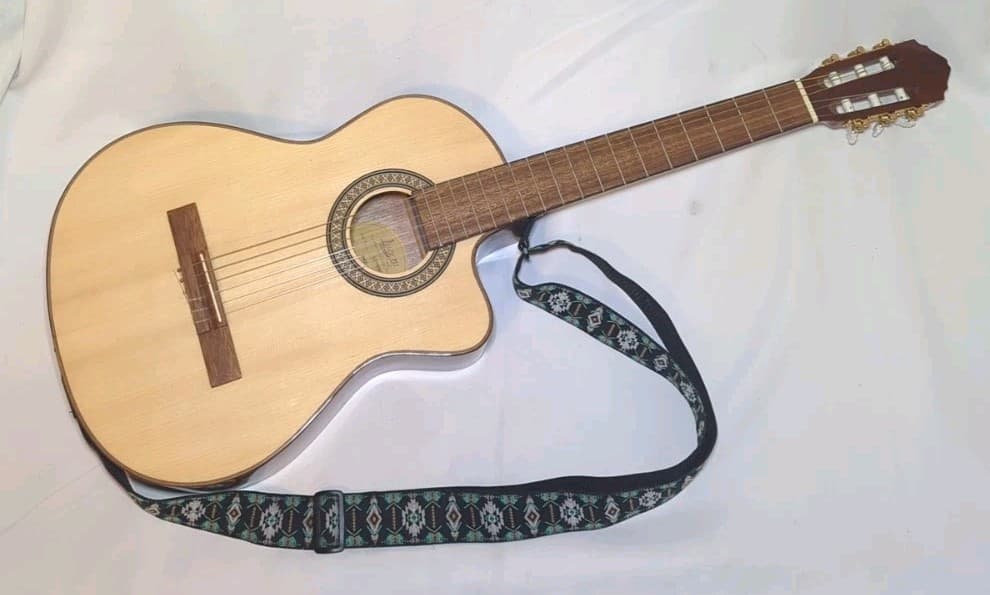 Lucero LC150SCE Acoustict/Electric Guitar with Soft Case Used Good Condition