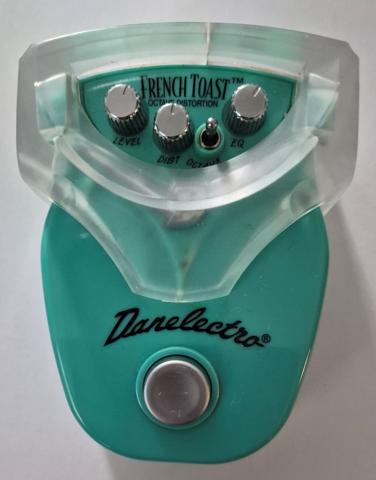 Danelectro French Toast Octave Fuzz Guitar Effects Pedal in Turquoise Color
