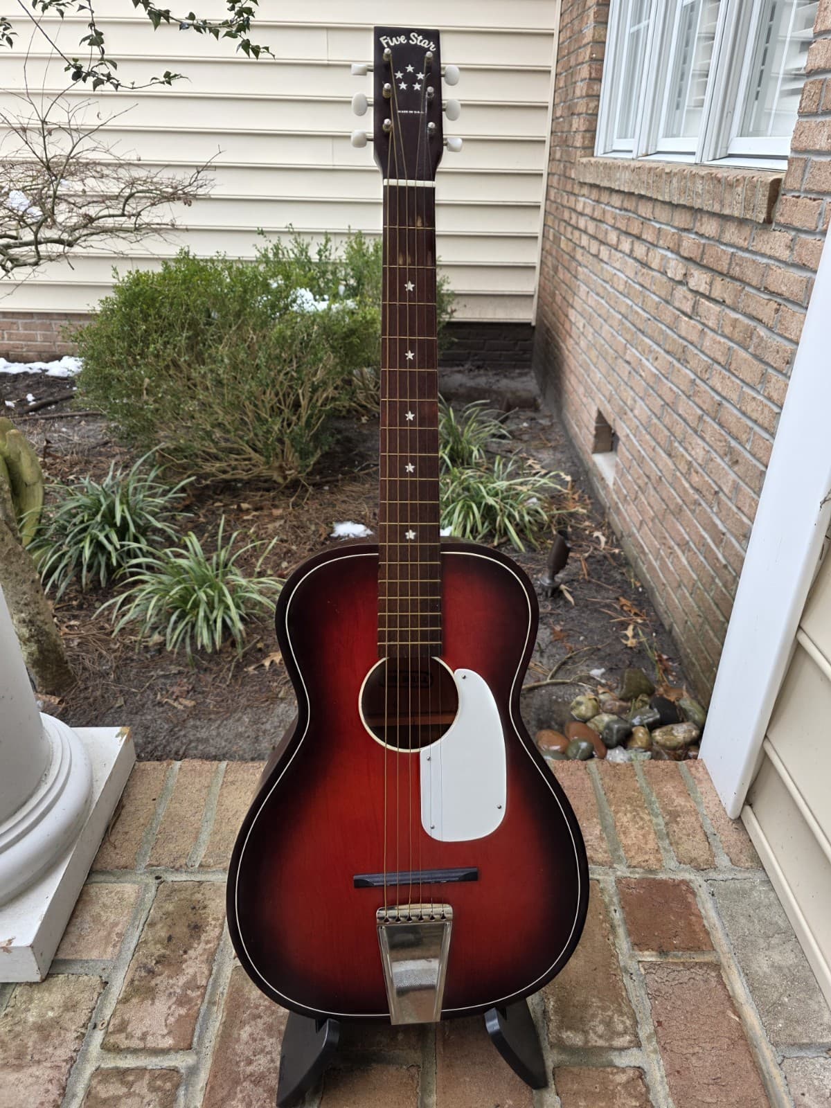 1960s FIVE STAR Parlor Acoustic Guitar Regal Kay Harmony ? USA