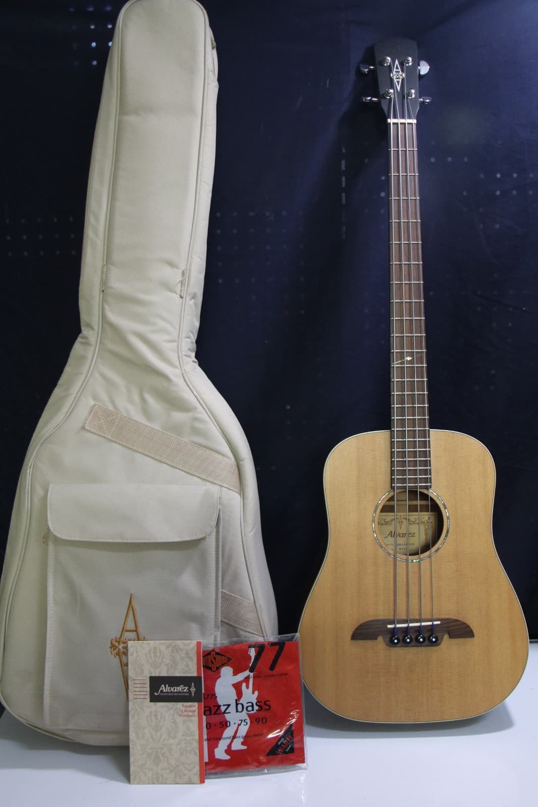 Alvarez MSB1 Natural Acoustic Bass Guitar