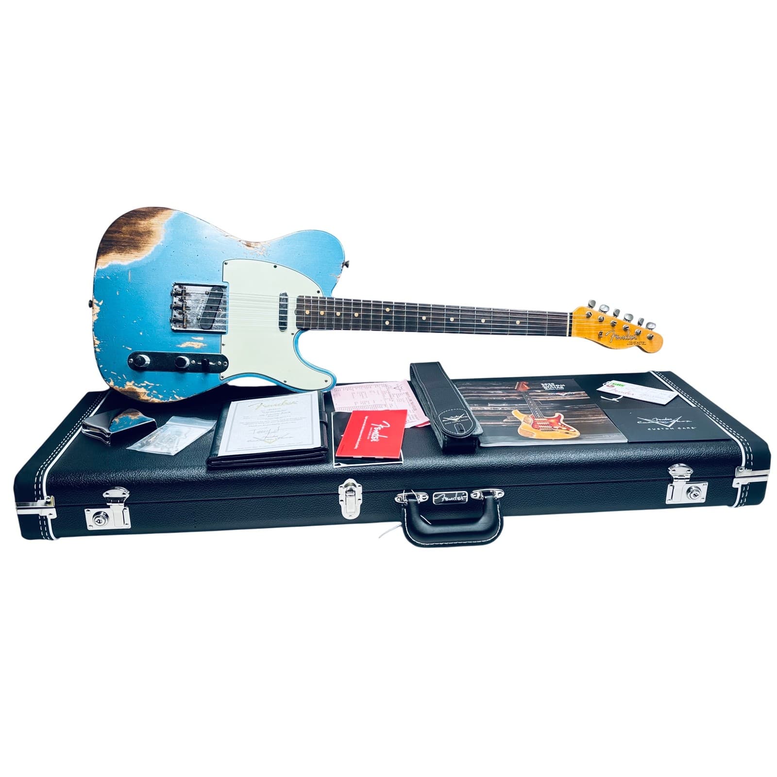 Fender Custom Shop Telecaster Relic 1963 Right-Handed Electric Guitar Blue 2020