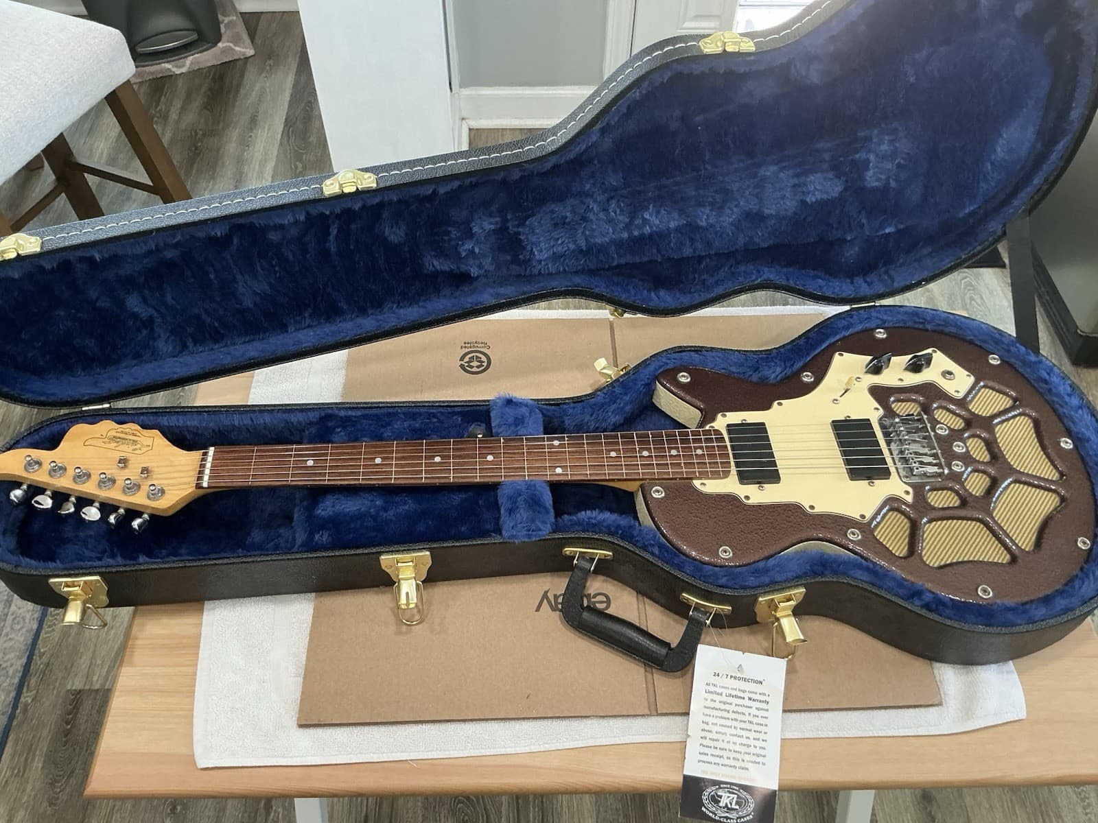 Lindert Locomotive Baritone Guitar Brown Made in USA 1980s-1990s