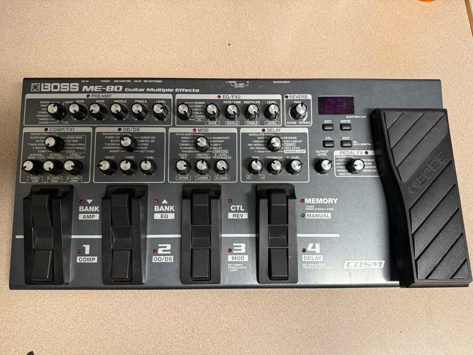 Boss ME-80 Multi-Effect Electric Guitar Pedal