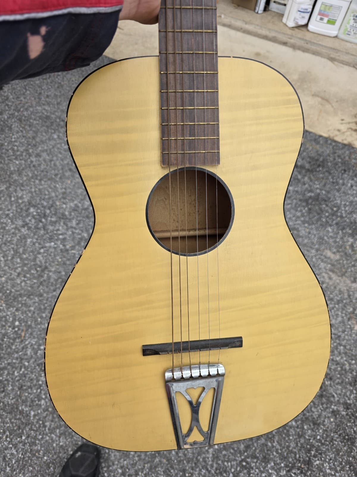 1957 Stella Parlor Guitar - Blonde Faux Flame Top