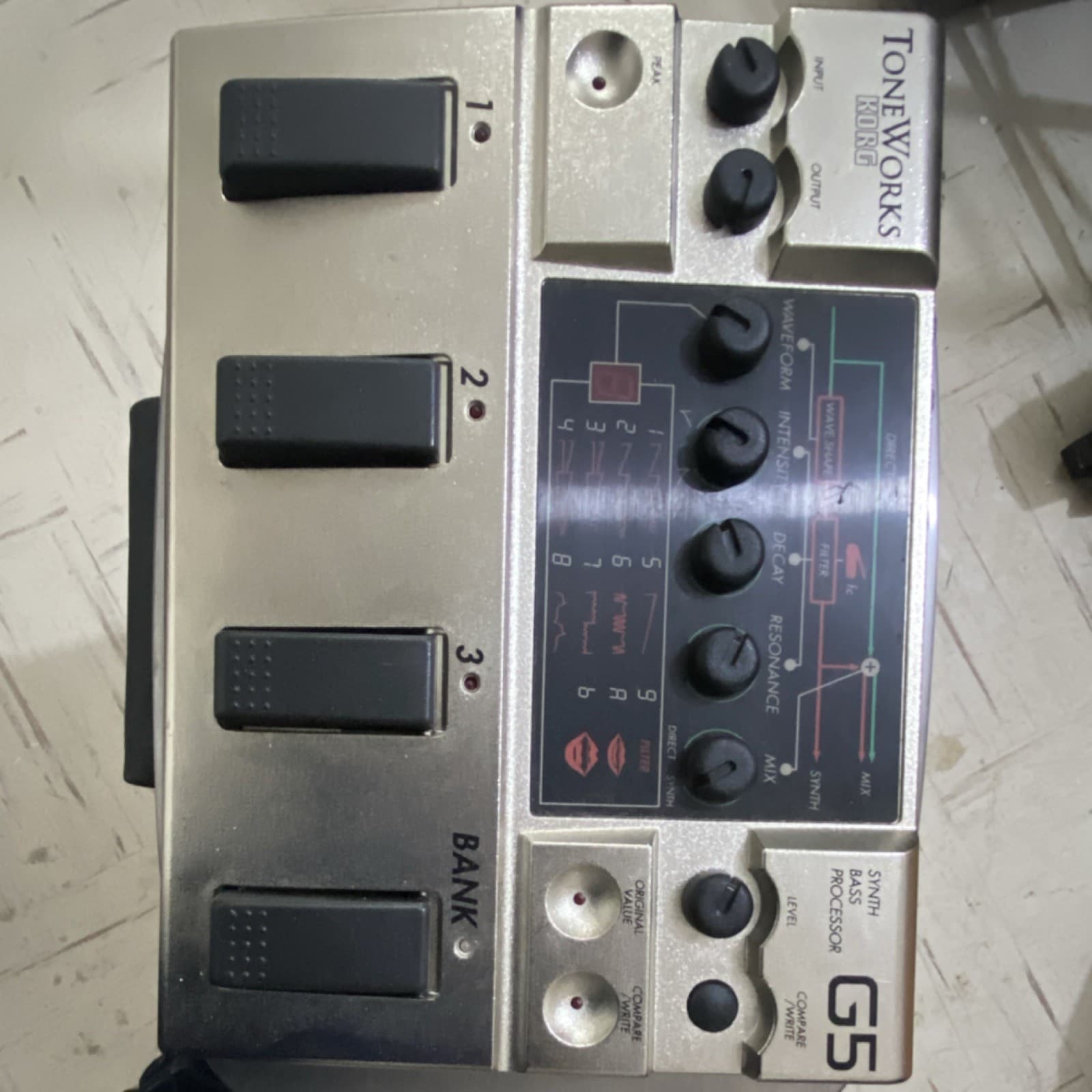 Korg Toneworks G5 Digital Bass Guitar Processor Pedal, Model G5, MPN G5
