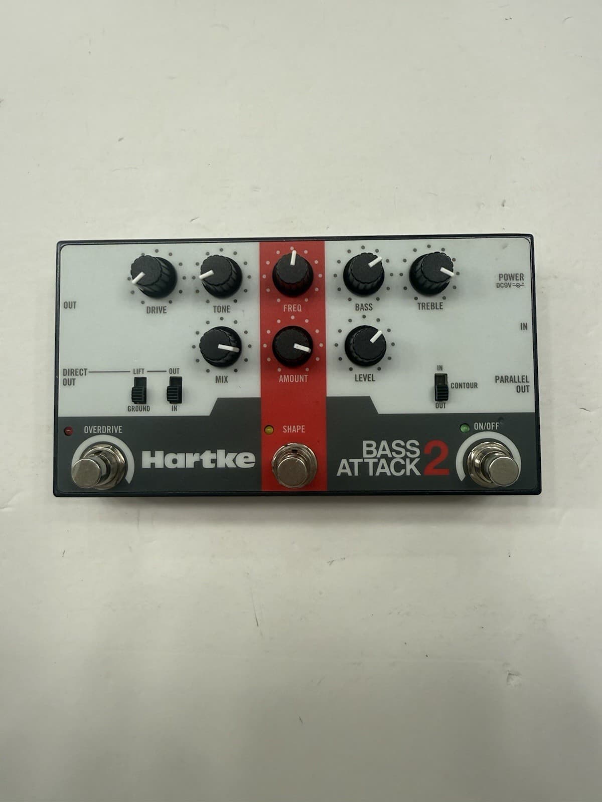 Hartke Bass Attack 2 Preamp Direct Box EQ Equalizer Guitar Effect Pedal