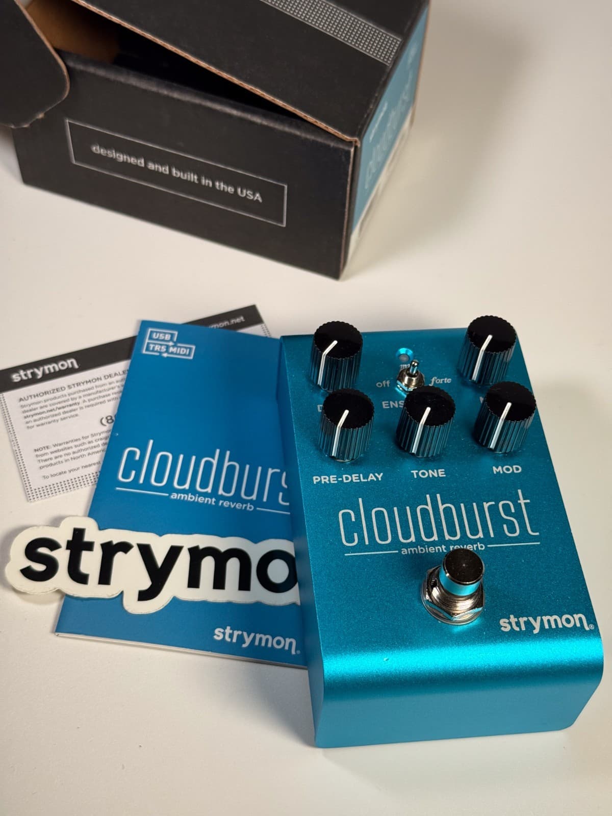 Strymon Cloudburst Ambient Reverb Guitar Pedal w/ Original Box & Contents