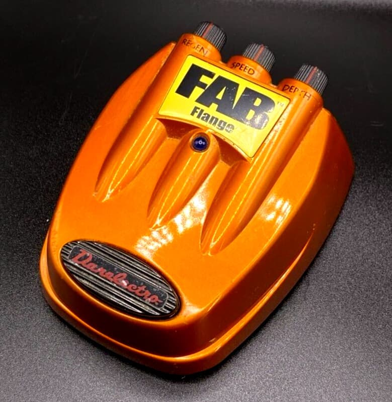 Danelectro Guitar Pedal FAB Flange Effects Orange Electric Flanger