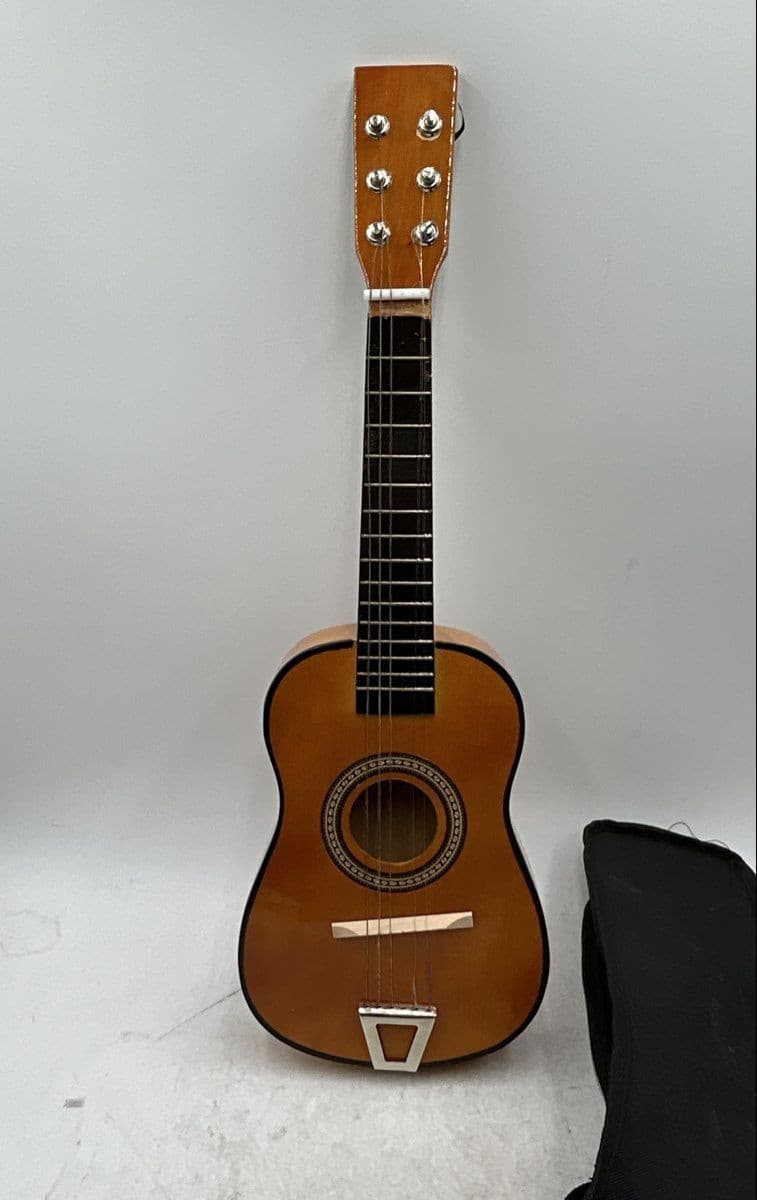 MT Brown 6 String Right-Handed Toy Acoustic Guitar For Children With Case