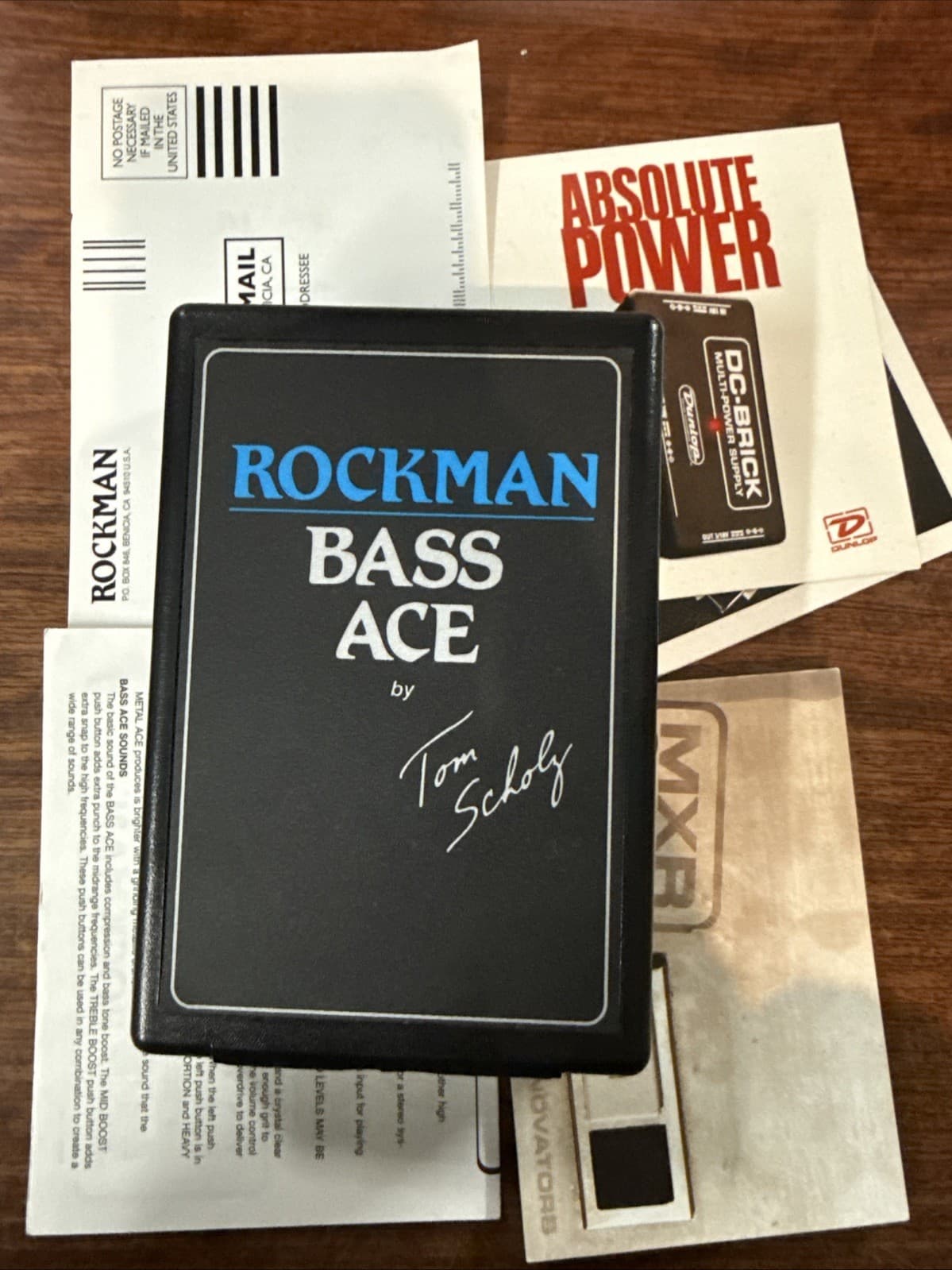 Rockman Guitar Ace by Tom Scholz Bass Guitar Headphone Amplifier W/ Booklets 9V