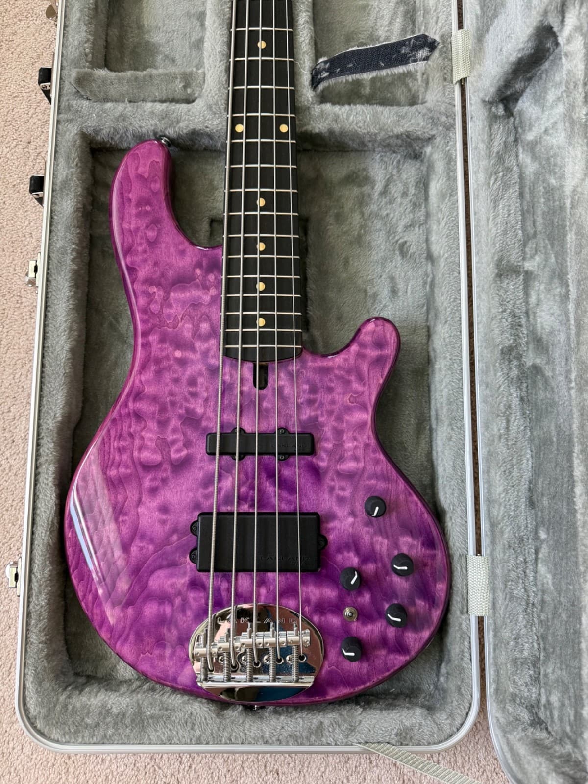 Lakland Skyline 55-02 Deluxe Bass - Translucent Purple with Ebony Fretboard