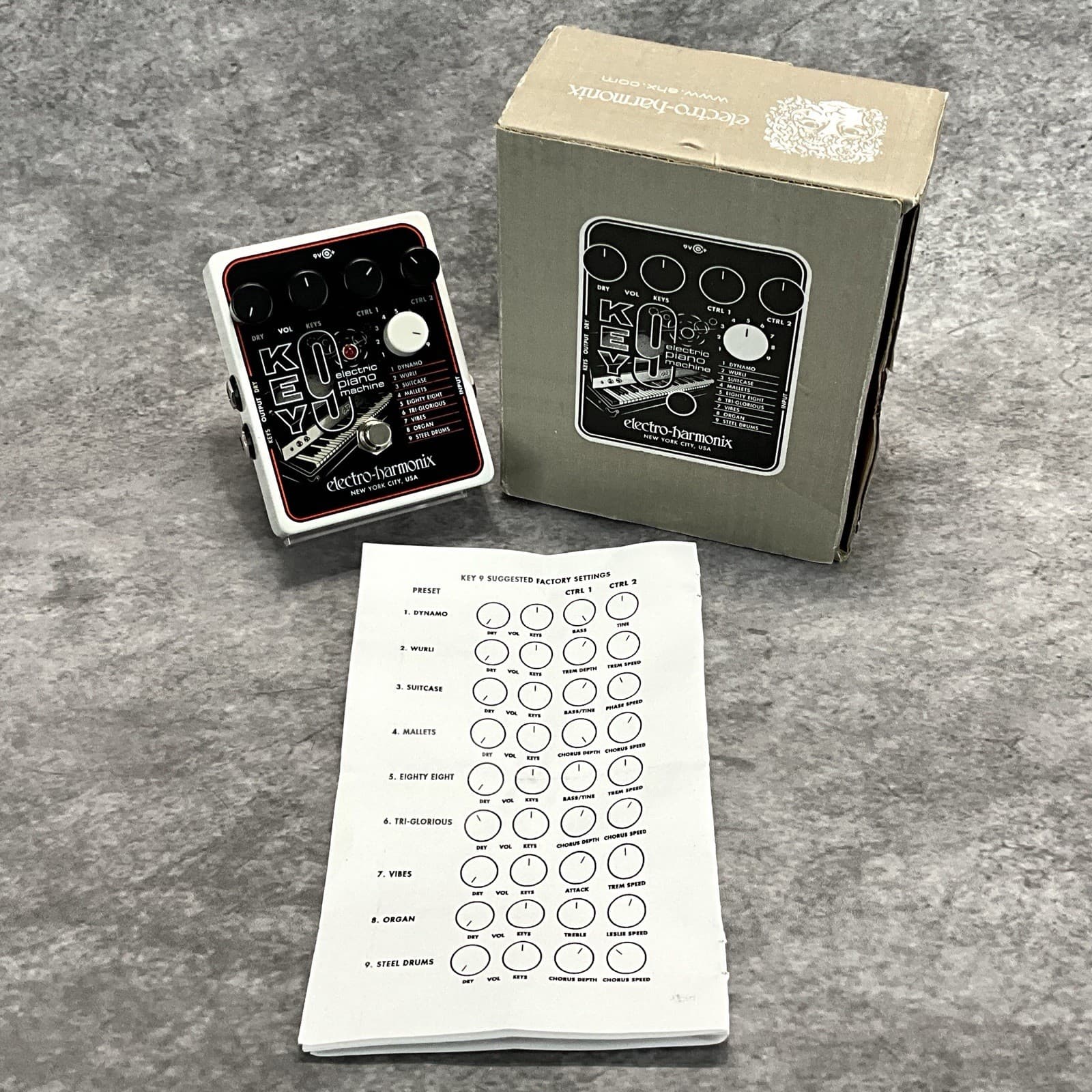 ELECTRO-HARMONIX KEY9 ELECTRIC PIANO MACHINE GUITAR EFFECTS PEDAL