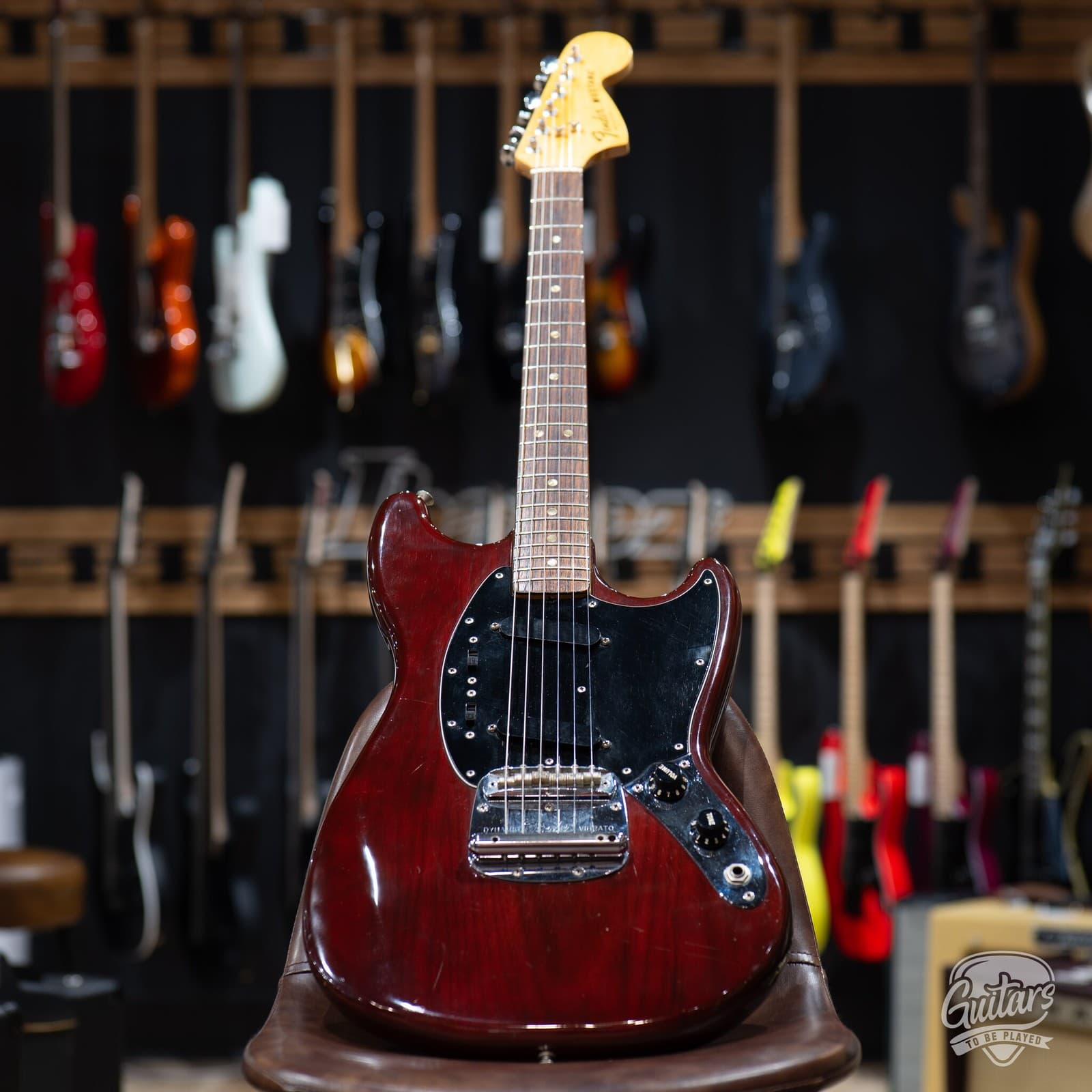 1978 Fender Mustang Rosewood Fretboard Guitar w/ OHSC – Walnut (Mocha)