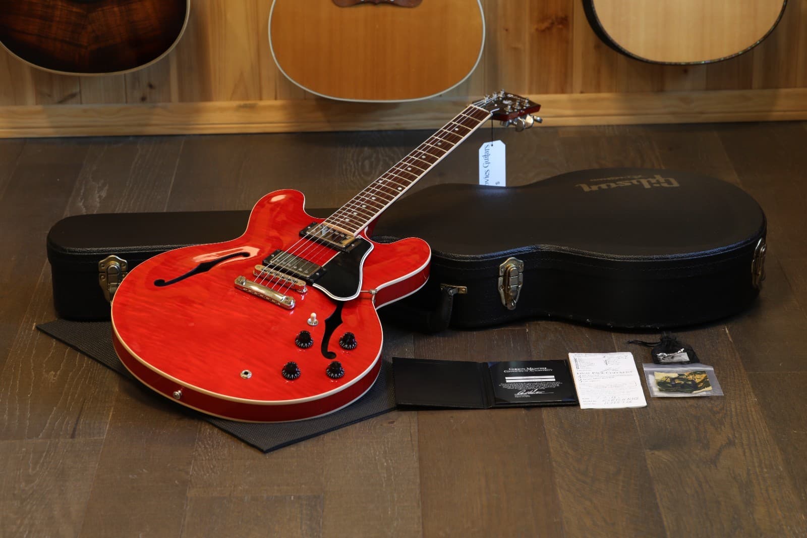 2013 Gibson ES-335 Dot Semi-Hollow Electric Guitar Figured Cherry Red + COA OHSC