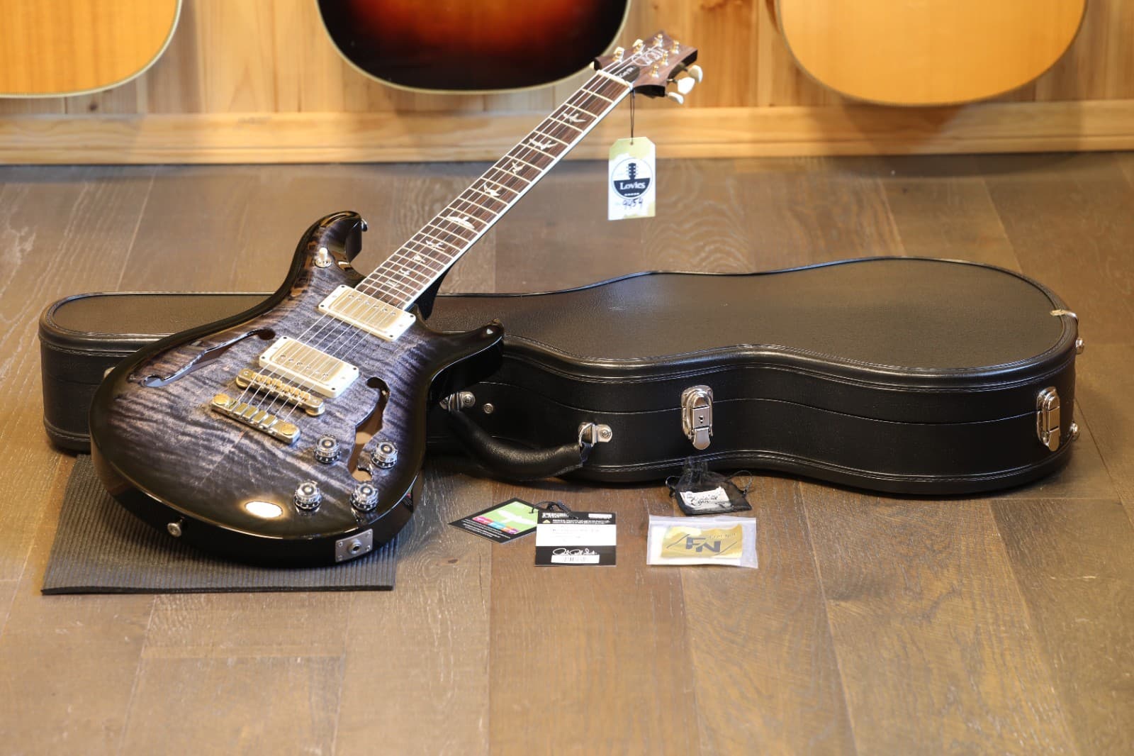 Minty! 2024 PRS McCarty 594 Hollowbody II Semi-Hollow Guitar Gray Black + OHSC